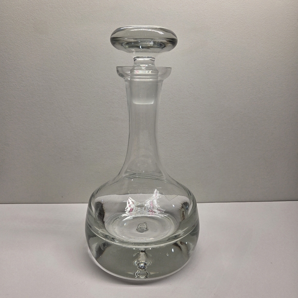 Krosno Other - Vtg Krosno Poland Glass Ship Decanter 10 1/2" Tall Wine Decanter Made In Poland